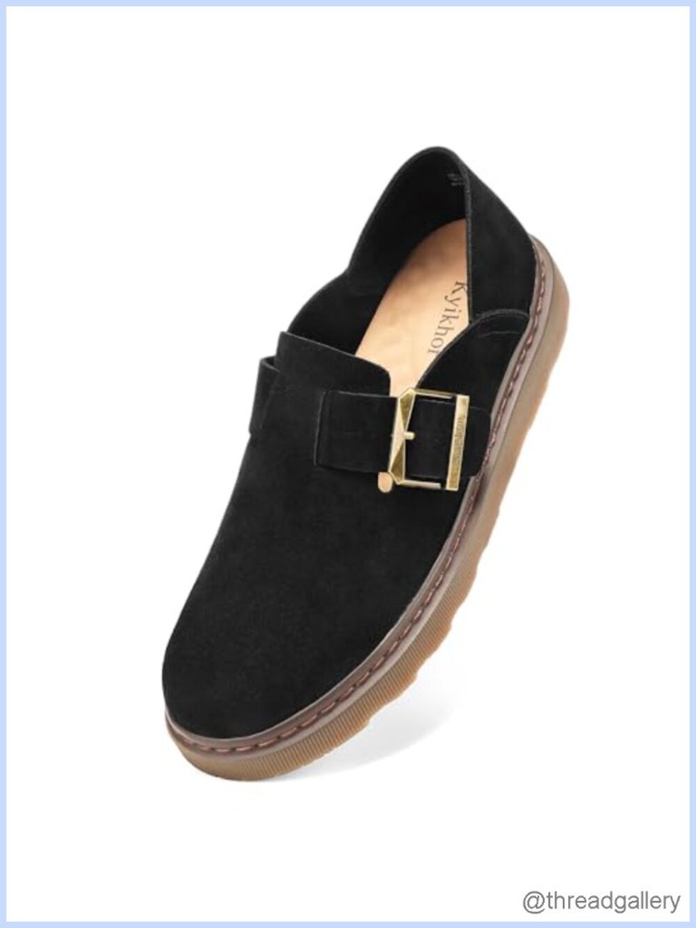 Suede Leather Penny Loafers Slip-On Comfort Business Casual Work Flats Women